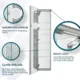 Aquadom Edge Royale 15'' × 70'' Left Hinge LED Lighted Medicine Cabinet - Image 12
