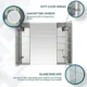 Aquadom Edge Royale 36'' × 32'' LED Lighted Triple Door Medicine Cabinet - Image 17