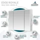 Aquadom Edge Royale 40'' × 32'' LED Lighted Triple Door Medicine Cabinet - Image 12
