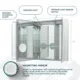 Aquadom Edge Royale 40'' × 32'' LED Lighted Triple Door Medicine Cabinet - Image 15