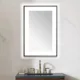 Aquadom Lexington 24''x 36'' x 2.28'' LED Lighted Slim Frame Mirror with Defogger Matte Black Finish