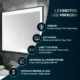 Aquadom Lexington 24''x 36'' x 2.28'' LED Lighted Slim Frame Mirror with Defogger Matte Black Finish - Image 14