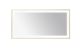 Aquadom Lexington 72''x 36'' x 2.28'' LED Lighted Slim Frame Mirror with Defogger Brushed Gold Finish - Image 7