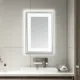 Aquadom Madison 24''x 36'' x 2.28'' LED Lighted Chamfer Frame Mirror with Defogger Chrome