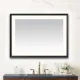 Aquadom Madison 48''x 36'' x 2.28'' LED Lighted Chamfer Frame Mirror with Defogger Matte Black Finish