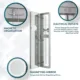 Aquadom Royale 15'' × 70'' Left Hinge Side Tall Medicine Cabinet - Image 14