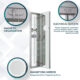 Aquadom Royale 15'' × 70'' Right Hinge Side, Tall Medicine Cabinet - Image 11