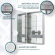 Aquadom Royale 24'' × 30'' Left Hinge Medicine Cabinet - Image 8