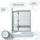 Aquadom Royale 24'' × 40'' Left Hinge Medicine Cabinet - Image 7