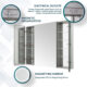 Aquadom Royale 36'' × 30'' Triple Door Medicine Cabinet R3-3630E-N - Image 15