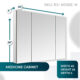 Aquadom  Royale 40" × 36" Triple Door Medicine Cabinet R3-4036E-N - Image 14