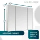 Aquadom  Royale 48" × 30" Triple Door Medicine Cabinet - Image 18