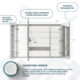Aquadom Royale 48" × 36"  Triple Door Medicine Cabinet R3-4836E-N - Image 14