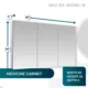 Aquadom Royale 60" × 36" Triple Door Medicine Cabinet R3-6036E-N - Image 12