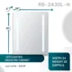 Aquadom Royale Basic 24'' × 30''  Left Hinge LED Lighted Medicine Cabinet - Image 8
