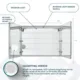 Aquadom Royale Plus 48'' × 36'' LED Lighted Medicine Cabinet - Image 12