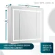 Aquadom Royale Plus 48'' × 36'' LED Lighted Triple Door Medicine Cabinet - Image 15