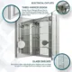 Aquadom Royale Plus 48'' × 36'' LED Lighted Triple Door Medicine Cabinet - Image 13