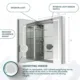 Aquadom Royale Plus 48'' × 36'' LED Lighted Triple Door Medicine Cabinet - Image 12