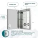 Aquadom Signature Royale 24'' × 40'' Left Hinge LED Lighted Medicine Cabinet - Image 16