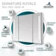 Aquadom Signature Royale 36'' × 36'' LED Lighted Triple Door Medicine Cabinet - Image 18
