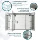 Aquadom Signature Royale 40'' × 30'' LED Lighted Triple Door Medicine Cabinet - Image 28