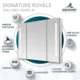 Aquadom Signature Royale 40'' × 36'' LED Lighted Triple Door Medicine Cabinet - Image 19