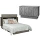 Arason Creden-ZzZ Brussels Charcoal Queen Size Murphy Cabinet Bed 543-20
