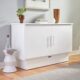 Arason Creden-ZzZ Madrid Queen Size Murphy Cabinet Bed Brushed White/Brushed 503-10