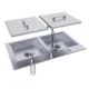 Sunstone 37" ADA Compliant Double Sink with Covers & Hot/Cold Faucet ADASK37 - Image 2