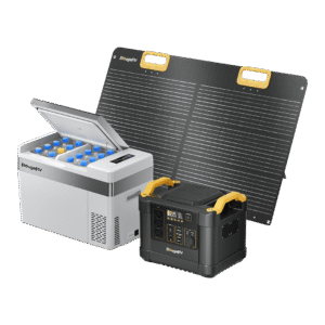 BougeRV 1120Wh LiFePO4 Solar Generator With 30 Quart Portable Fridge ISE120N-192-02803