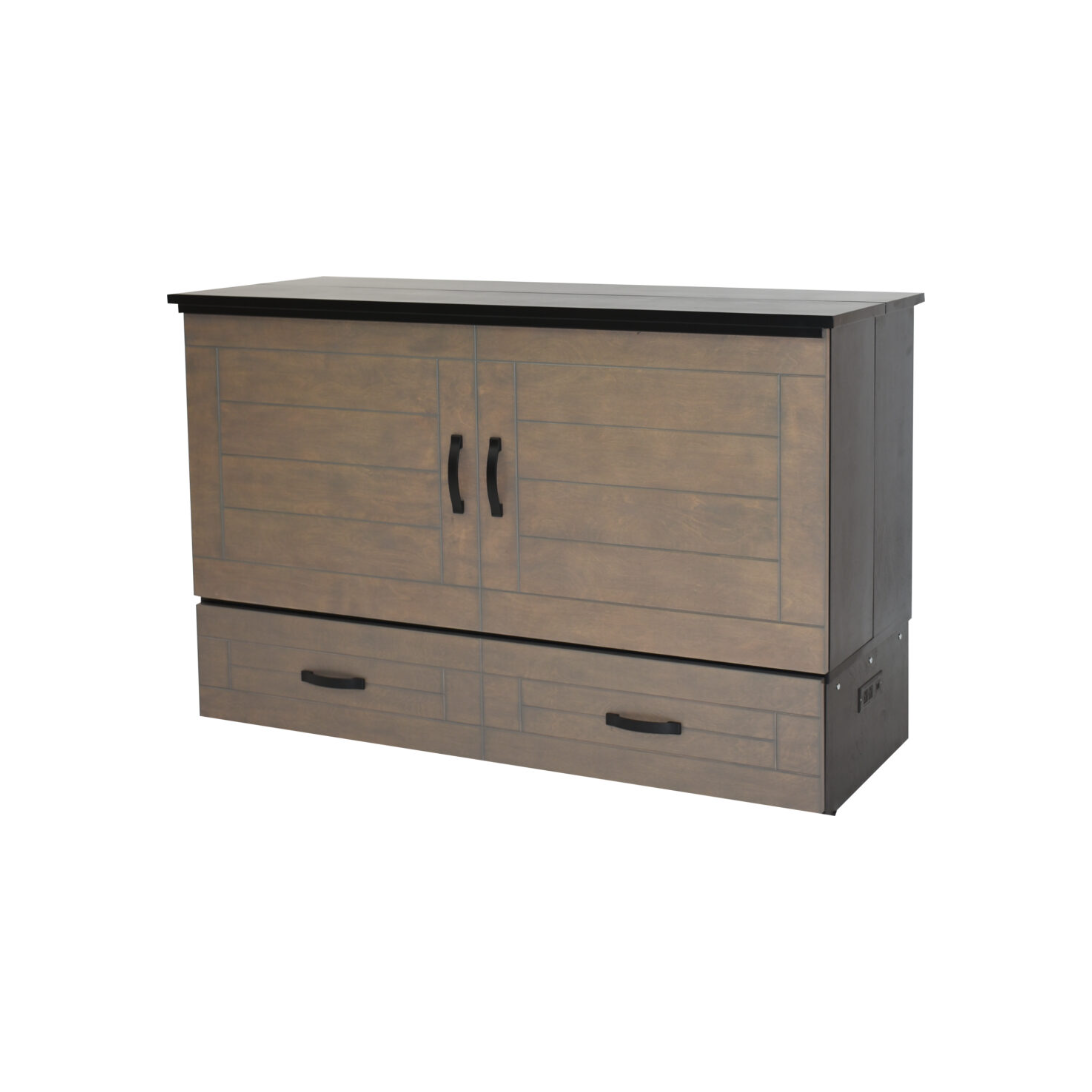 images Cabinet Murphy Bed | Queen | Metro Pebble Grey & Black | Elite Series | CabinetBed Inc - Image 1