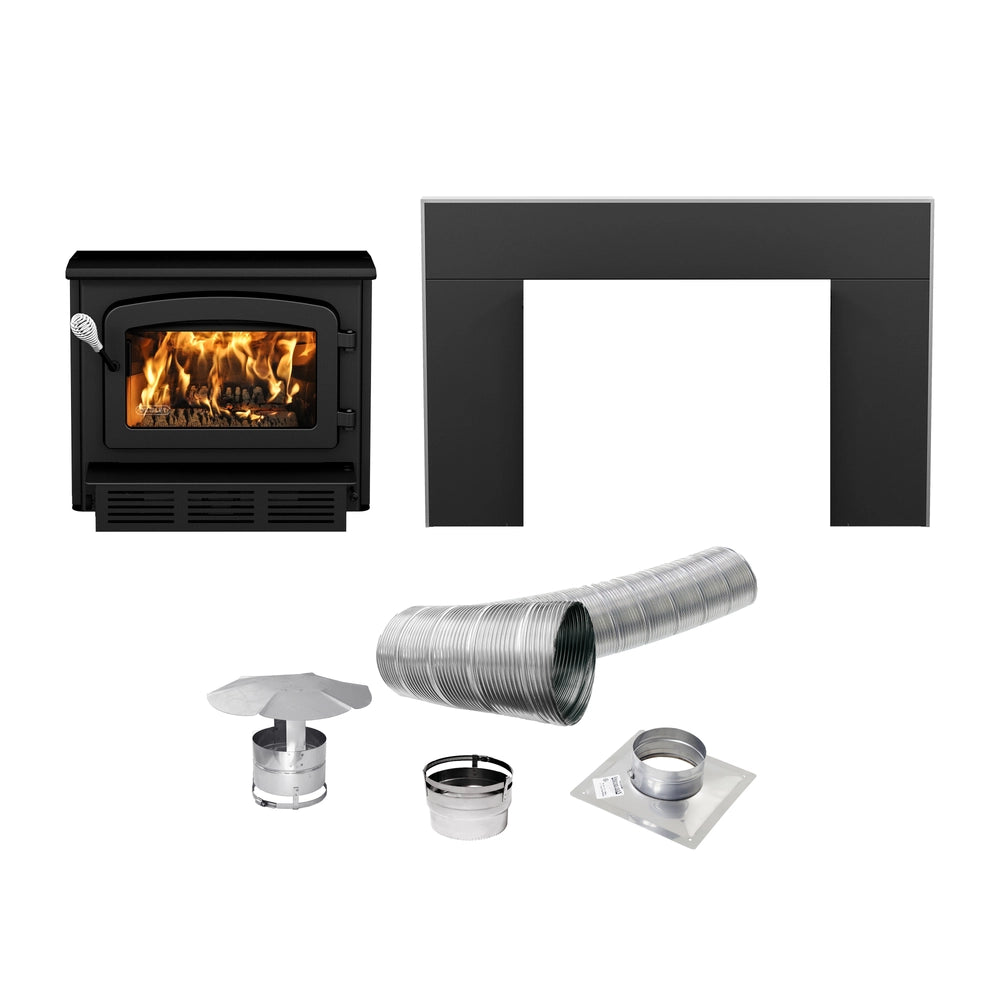 images Drolet Escape 1800-I Wood Insert with Trio 25'' DB03127K - Image 1