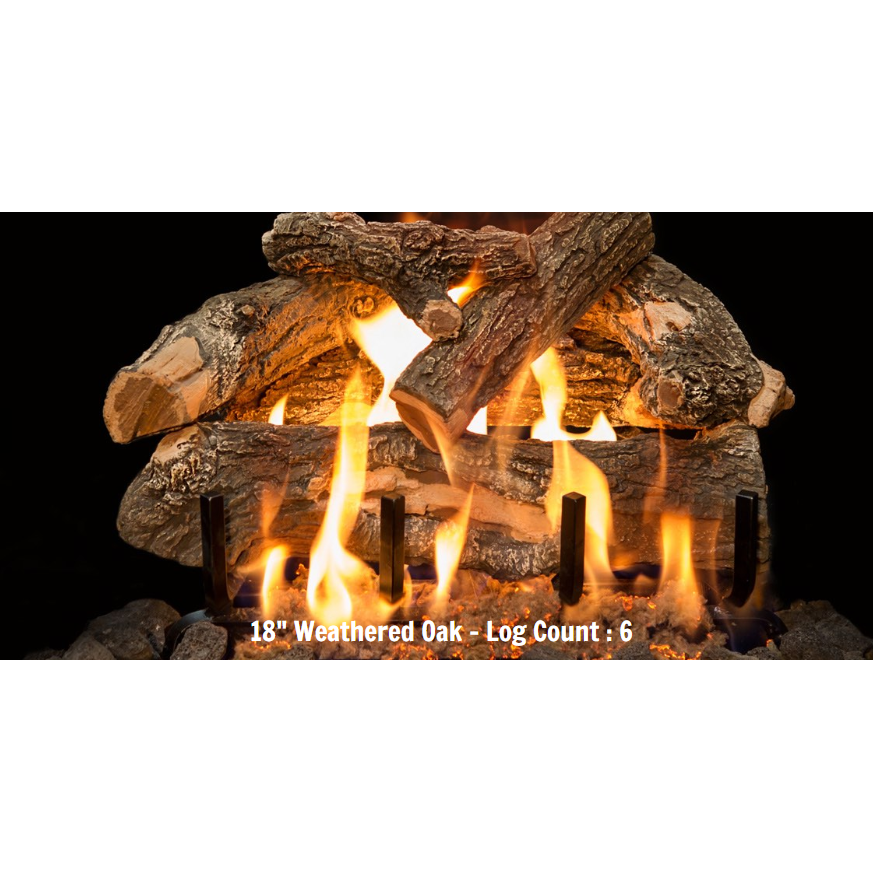 images Grand Canyon Gas Logs 18 Arizona Weathered Oak Logs 6 Logs Only AWO18LOGS - Image 1