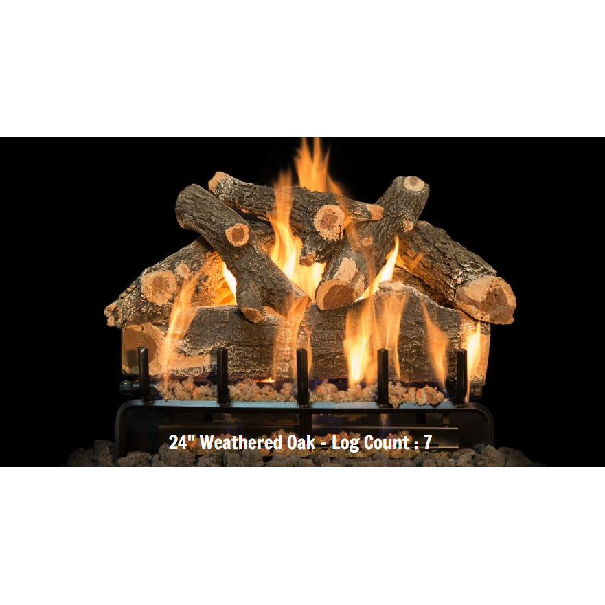 images Grand Canyon Gas Logs 24 Arizona Weathered Oak Logs 7 Logs Only AWO24LOGS - Image 1
