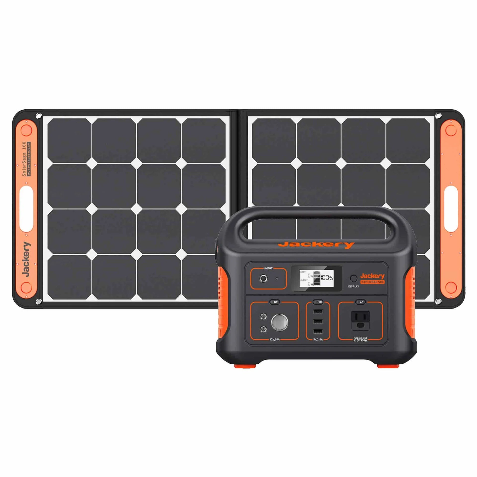 images Jackery Explore 500 Portable Power Station and 1 x 100W Solar Panel T1G1SP500G100SP - Image 1