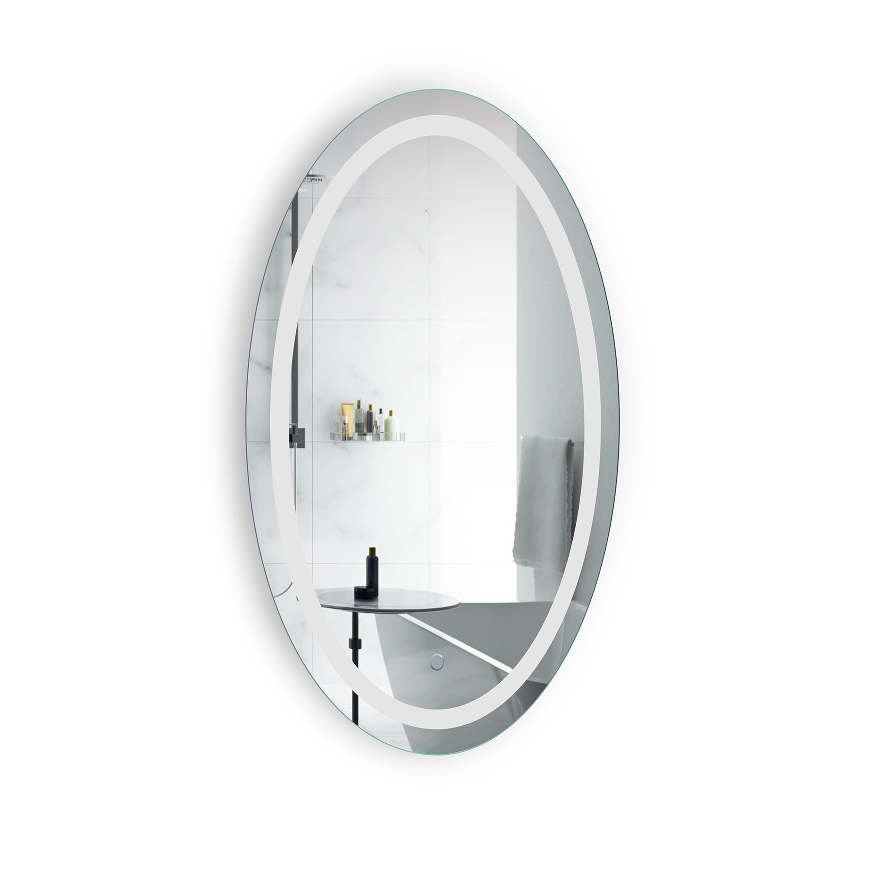 images Krugg Icon 24'' X 42'' Oval LED Bathroom Mirror - Image 1