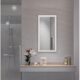 Krugg Bijou 15'' x 30'' LED Bathroom Mirror with Dimmer & Defogger Small Lighted Vanity Mirror Bijou1530 - Image 3