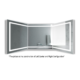 Krugg Mod SM Corned 36'' x 36'' 5000K Square Modular Led Bathroom Vanity Mirror With Built-in Defogger and Dimmer - Image 4