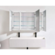 Krugg Reflections Plaza 48'' x 30'' Tri-View Left-Left-Right Opening Rectangular Recessed/Surface-Mount Medicine Cabinet Mirror - Image 3