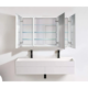 Krugg Reflections Plaza 48'' x 30'' Tri-View Left-Left-Right Opening Rectangular Recessed/Surface-Mount Medicine Cabinet Mirror - Image 2