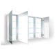 Krugg Reflections Plaza 48'' x 30'' Tri-View Left-Left-Right Opening Rectangular Recessed/Surface-Mount Medicine Cabinet Mirror