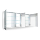 Krugg Reflections Plaza 60'' x 30'' Tri-View Left-Right-Right Opening Rectangular Recessed/Surface-Mount Medicine Cabinet Mirror - Image 2