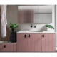 Krugg Reflections Plaza 60'' x 30'' Tri-View Left-Right-Right Opening Rectangular Recessed/Surface-Mount Medicine Cabinet Mirror - Image 3