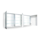 Krugg Reflections Plaza 72'' x 30'' Tri-View Left-Right-Right Opening Rectangular Recessed/Surface-Mount Medicine Cabinet Mirror - Image 2