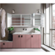 Krugg Reflections Plaza 72'' x 30'' Tri-View Left-Right-Right Opening Rectangular Recessed/Surface-Mount Medicine Cabinet Mirror - Image 3