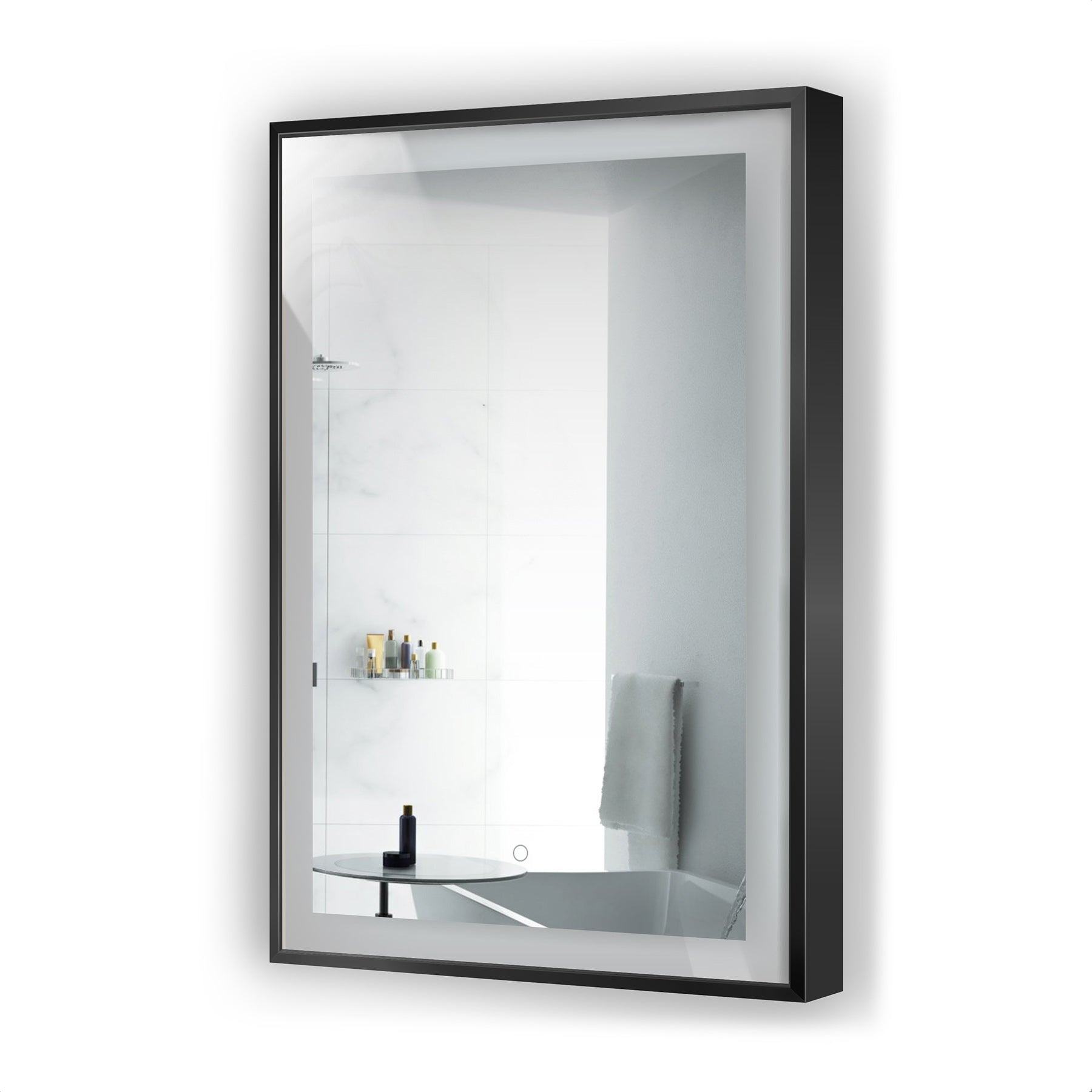 images Krugg Soho 24'' x 36'' Black LED Bathroom Mirror Soho2436B - Image 1