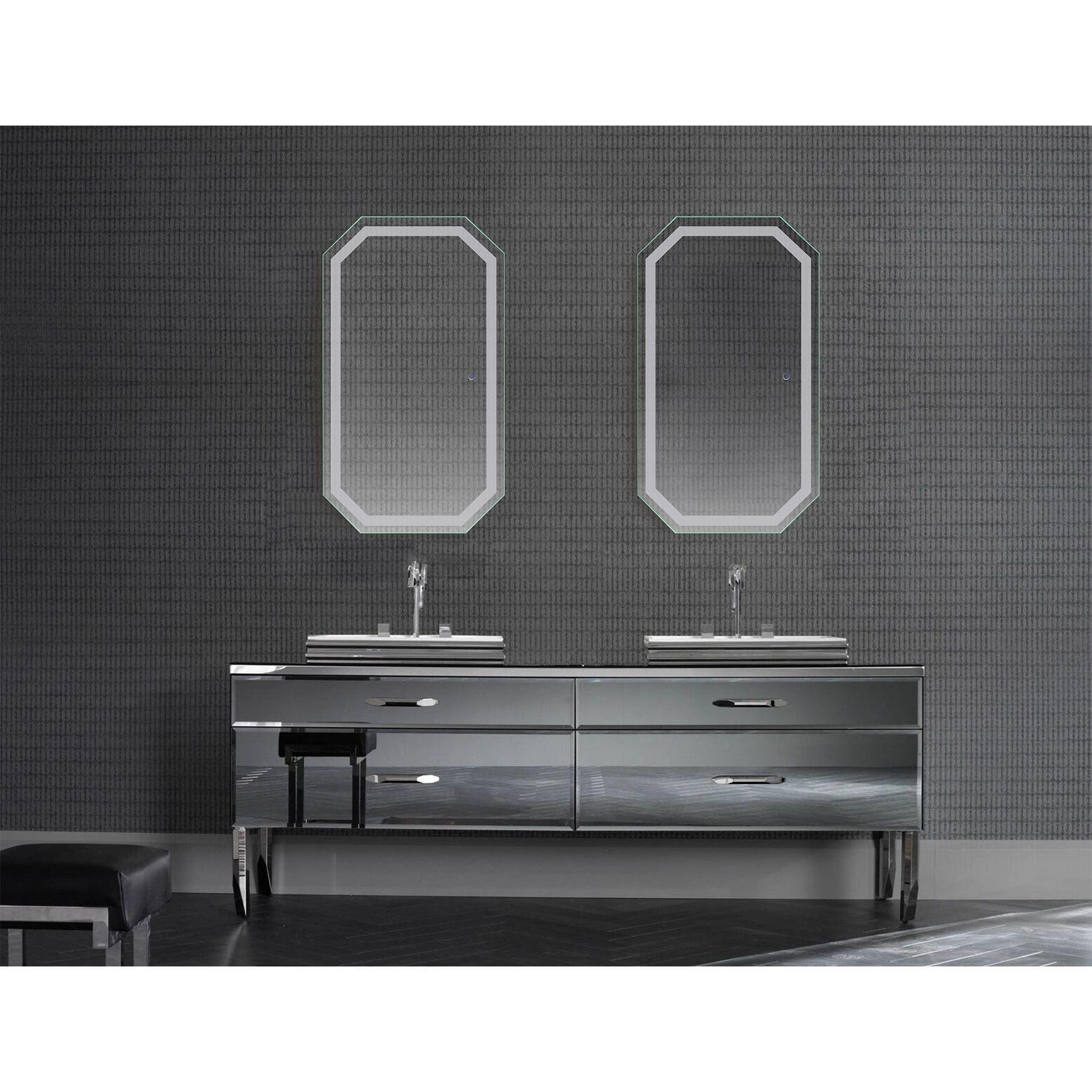 Krugg Tudor 24'' x 42'' LED Bathroom Mirror with Dimmer & Defogger Tudor2442 - Image 7