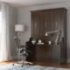Murphy Bed With Desk, Full Size, Coventry Walnut by Leto Muro