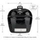 Primo Oval X-L 400 Ceramic Charcoal Grill Jack Daniels Edition PGCXLHJ - Image 4